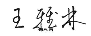 駱恆光王雅林草書個性簽名怎么寫