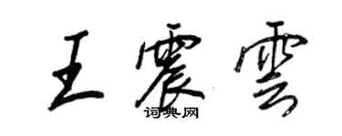 王正良王震雲行書個性簽名怎么寫