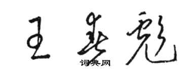 駱恆光王春彪草書個性簽名怎么寫