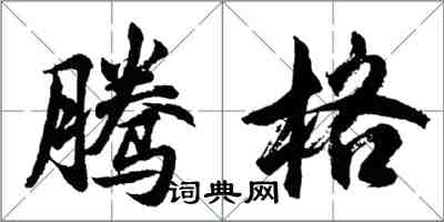 胡問遂騰格行書怎么寫