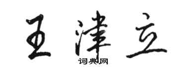 駱恆光王津立行書個性簽名怎么寫