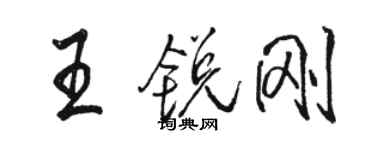 駱恆光王銳剛行書個性簽名怎么寫