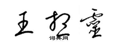 梁錦英王想靈草書個性簽名怎么寫