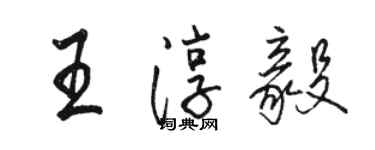 駱恆光王淳毅行書個性簽名怎么寫