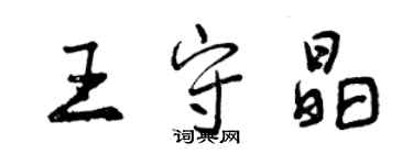 曾慶福王守晶行書個性簽名怎么寫