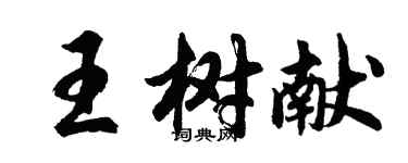 胡問遂王樹獻行書個性簽名怎么寫