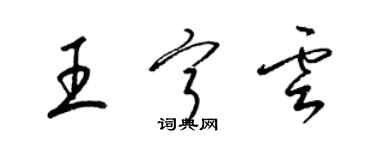 梁錦英王寧雲草書個性簽名怎么寫