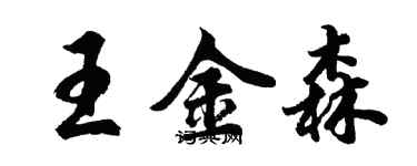 胡問遂王金森行書個性簽名怎么寫