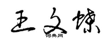 曾慶福王文蝶草書個性簽名怎么寫