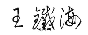 駱恆光王鐵海草書個性簽名怎么寫