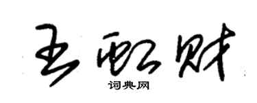 朱錫榮王虹財草書個性簽名怎么寫