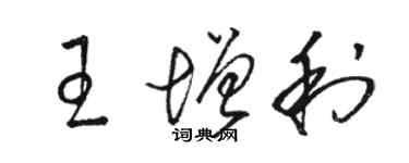 駱恆光王增利草書個性簽名怎么寫