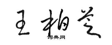 駱恆光王柏芝草書個性簽名怎么寫