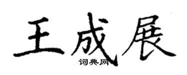 丁謙王成展楷書個性簽名怎么寫