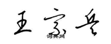 梁錦英王宗兵草書個性簽名怎么寫