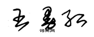 朱錫榮王曼紅草書個性簽名怎么寫