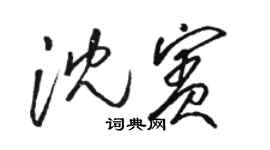 駱恆光沈賓草書個性簽名怎么寫