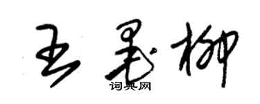 朱錫榮王墨柳草書個性簽名怎么寫