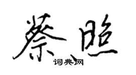 王正良蔡照行書個性簽名怎么寫