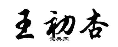 胡問遂王初杏行書個性簽名怎么寫