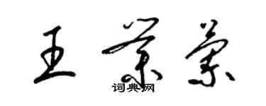 梁錦英王業蘭草書個性簽名怎么寫