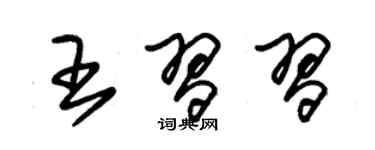 朱錫榮王習習草書個性簽名怎么寫