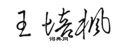 駱恆光王培楓草書個性簽名怎么寫