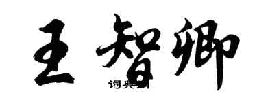 胡問遂王智卿行書個性簽名怎么寫