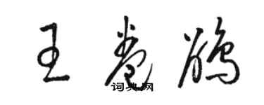 駱恆光王卷鵑草書個性簽名怎么寫