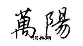 王正良萬陽行書個性簽名怎么寫