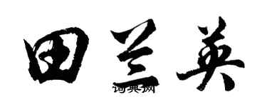 胡問遂田蘭英行書個性簽名怎么寫