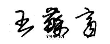 朱錫榮王蘇齊草書個性簽名怎么寫