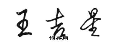 駱恆光王吉星行書個性簽名怎么寫