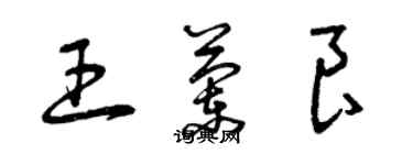 曾慶福王蘭良草書個性簽名怎么寫