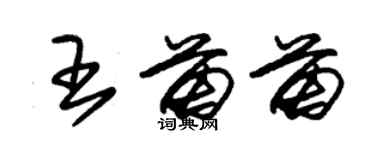 朱錫榮王苗苗草書個性簽名怎么寫