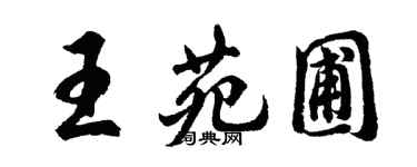 胡問遂王苑圃行書個性簽名怎么寫