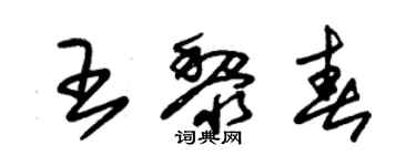 朱錫榮王黎春草書個性簽名怎么寫