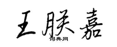 王正良王朕嘉行書個性簽名怎么寫