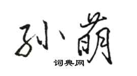 駱恆光孫萌行書個性簽名怎么寫