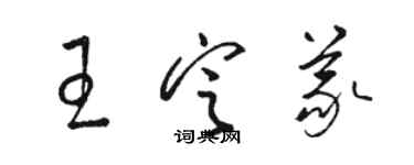 駱恆光王定義草書個性簽名怎么寫