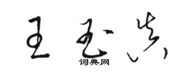 駱恆光王玉真草書個性簽名怎么寫