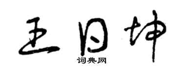 曾慶福王日坤草書個性簽名怎么寫