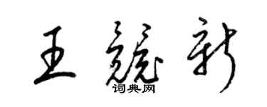 梁錦英王競新草書個性簽名怎么寫