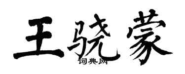 翁闓運王驍蒙楷書個性簽名怎么寫