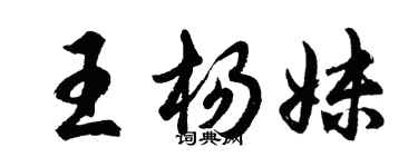 胡問遂王楊妹行書個性簽名怎么寫