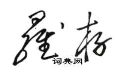 駱恆光羅存草書個性簽名怎么寫