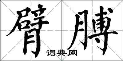 翁闓運臂膊楷書怎么寫