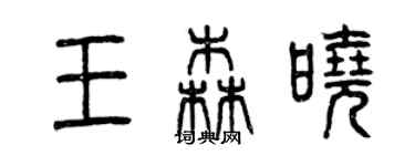 曾慶福王森曉篆書個性簽名怎么寫