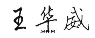 駱恆光王華威行書個性簽名怎么寫