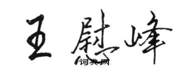 駱恆光王慰峰行書個性簽名怎么寫